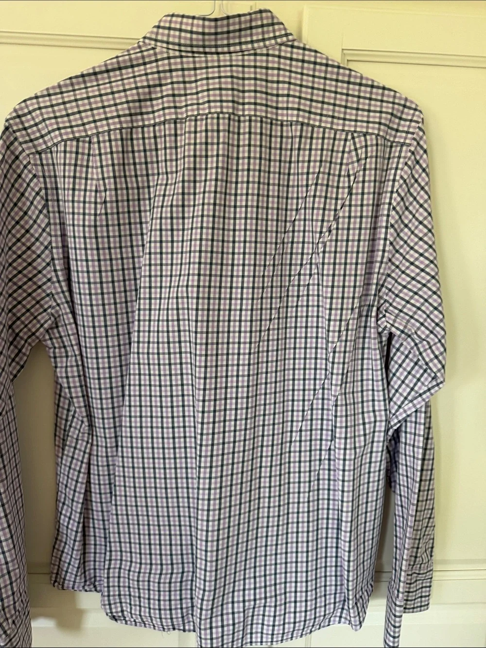 J. Crew Purple and Gray Check Slim Untucked Button-Down Shirt